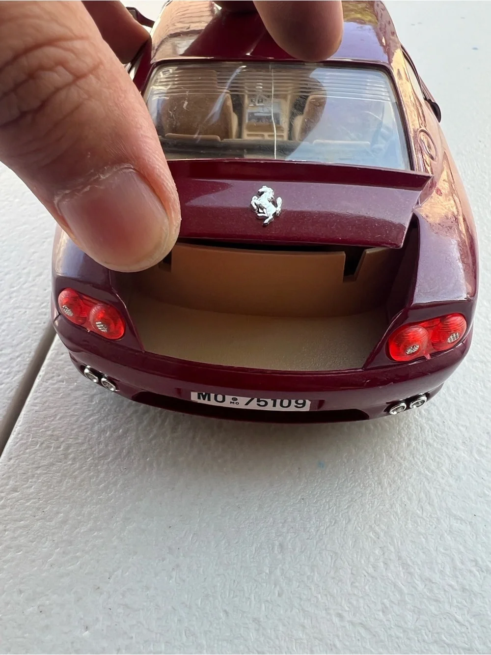 Bburago 1/18 Ferrari 456 GT 1992 Maroon Burgundy Diecast Model Car Italy Vintage